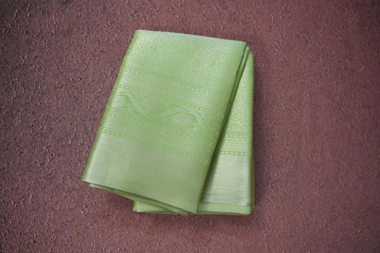 Parrot Green semi silk saree