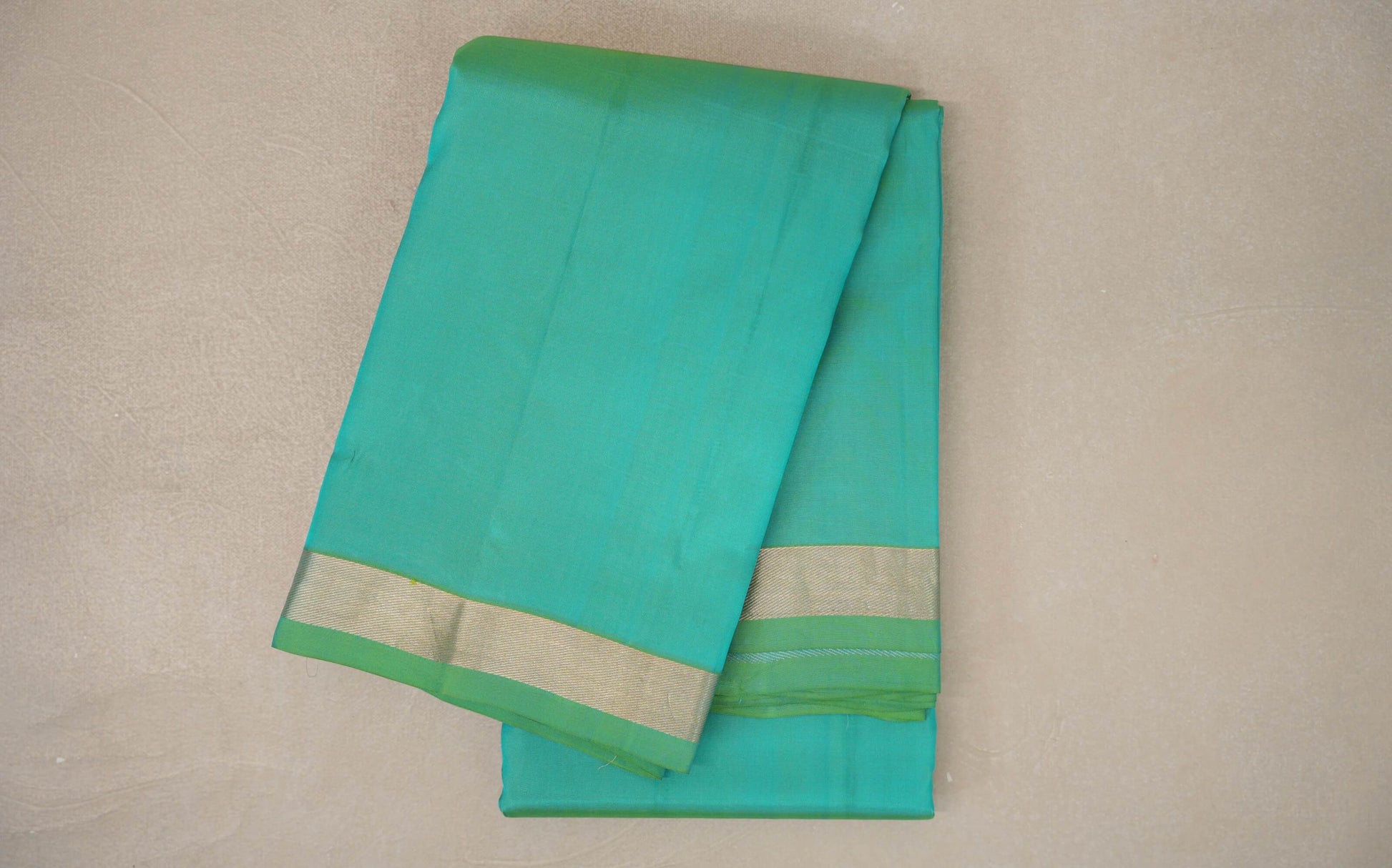Dual Tone of Green and Blue Light Weight Kanchipuram Silk Saree by Shreenivas Silks 