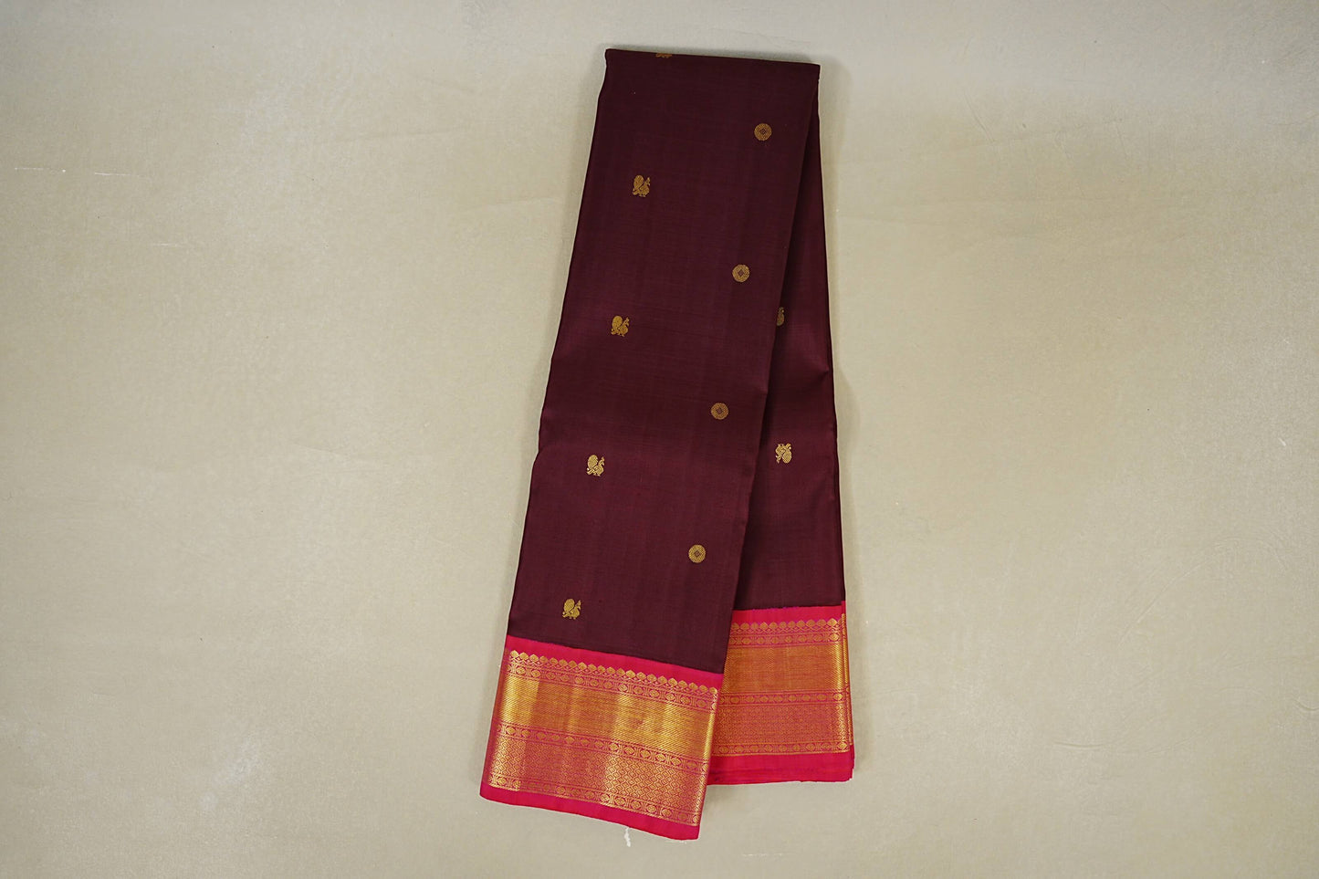  Deep Wine Maroon  Kanjivaram Silk Saree  online