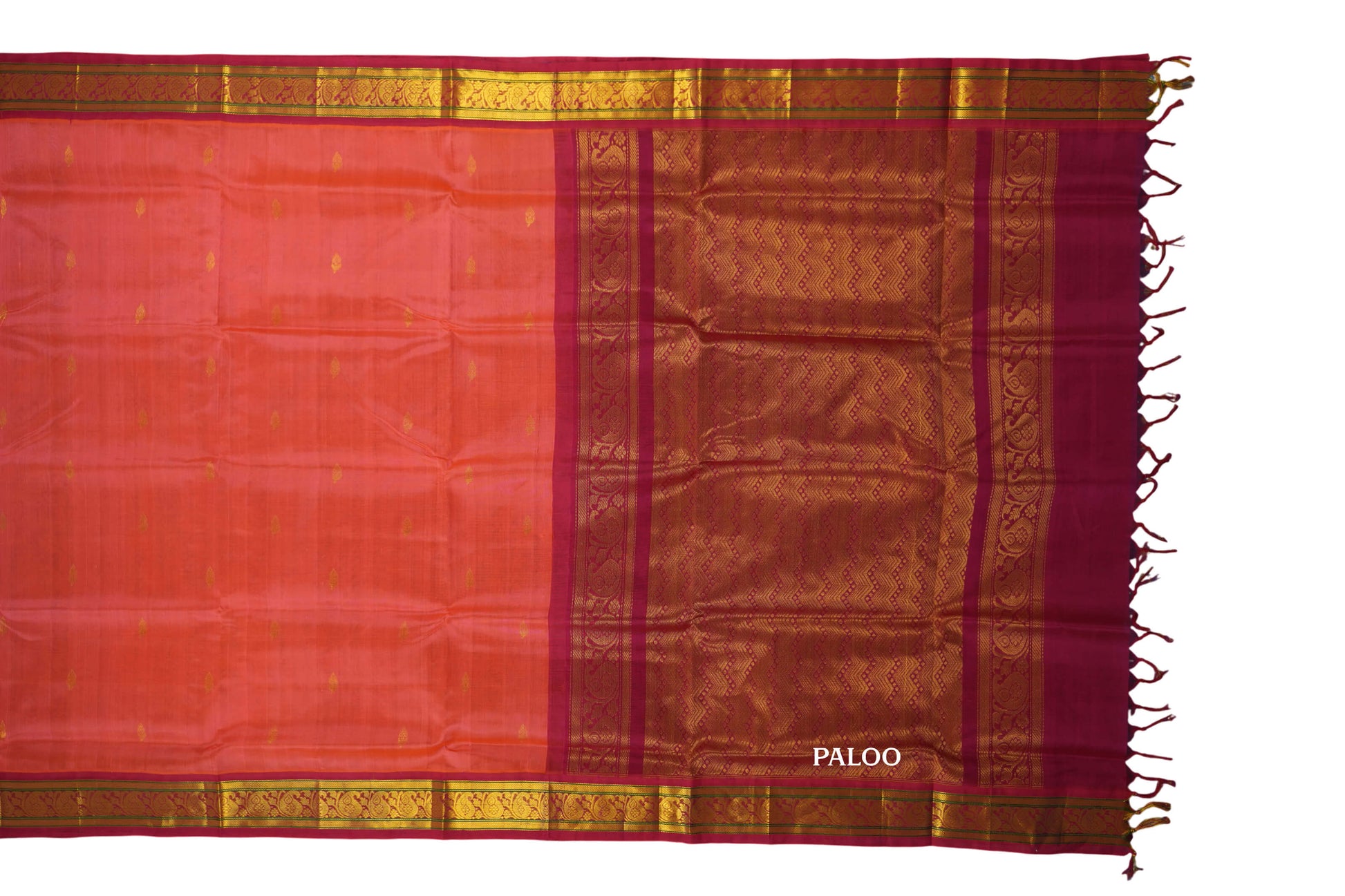 vintage silk cotton saree paloo