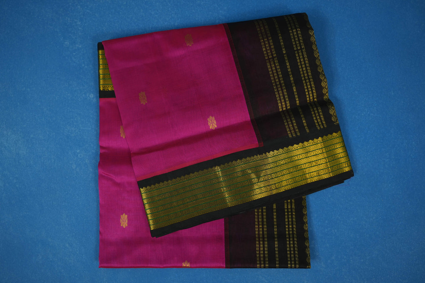 Raani pink vintage silk cotton saree