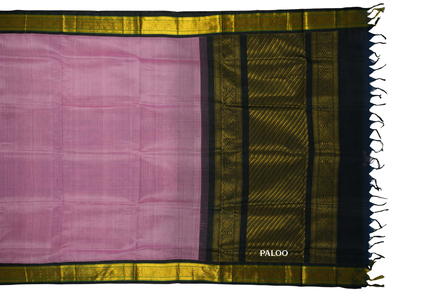 vintage silk cotton saree paloo