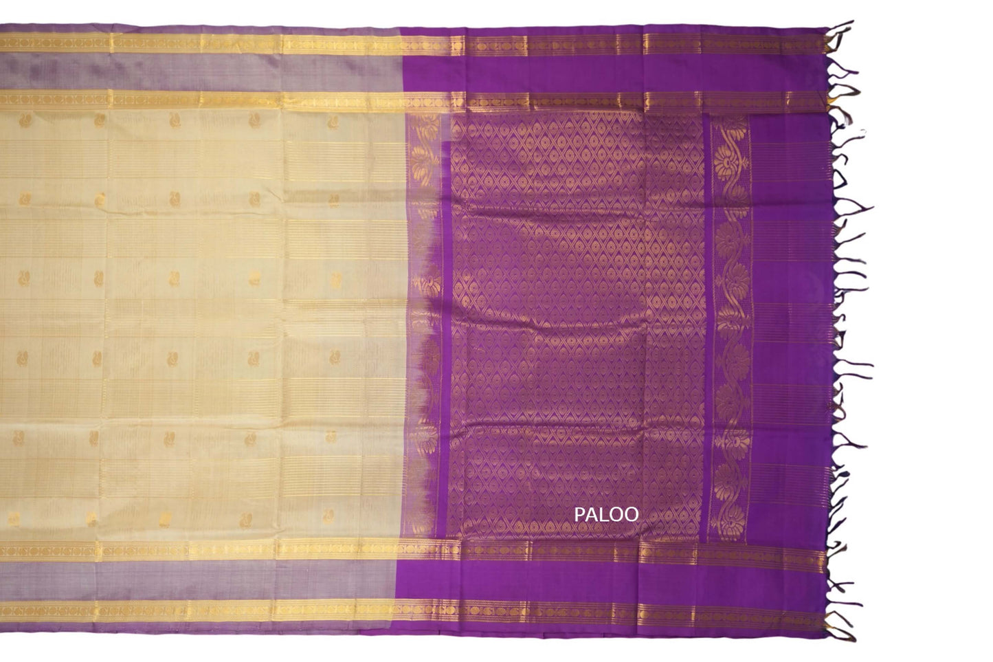 vintage silk cotton saree paloo