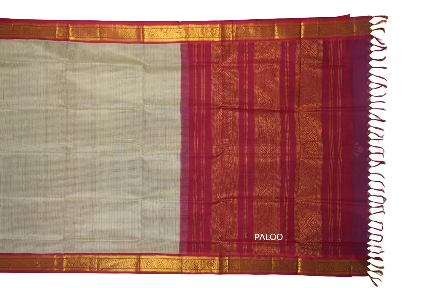 vintage silk cotton saree paloo
