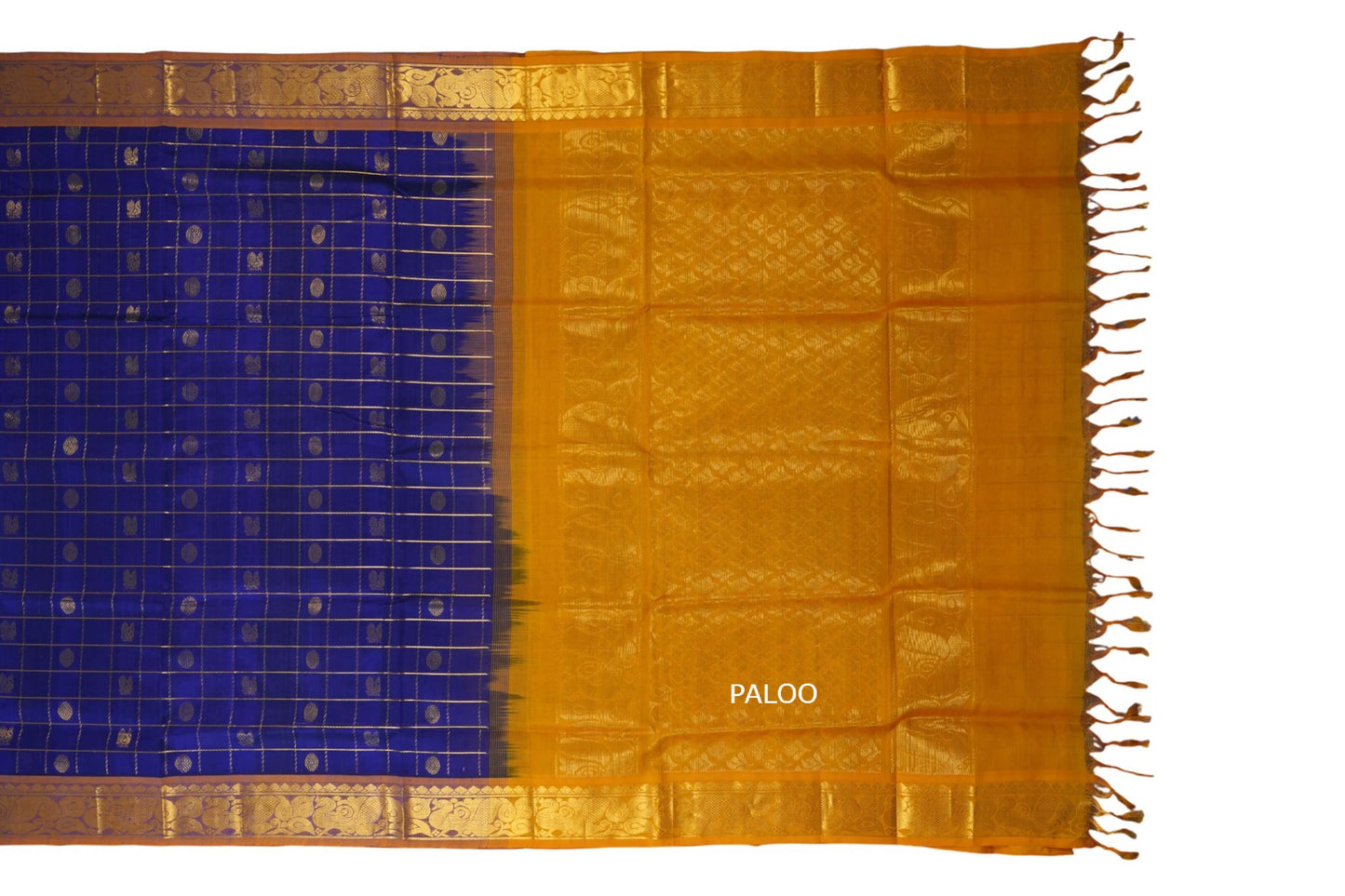 vintage silk cotton saree paloo