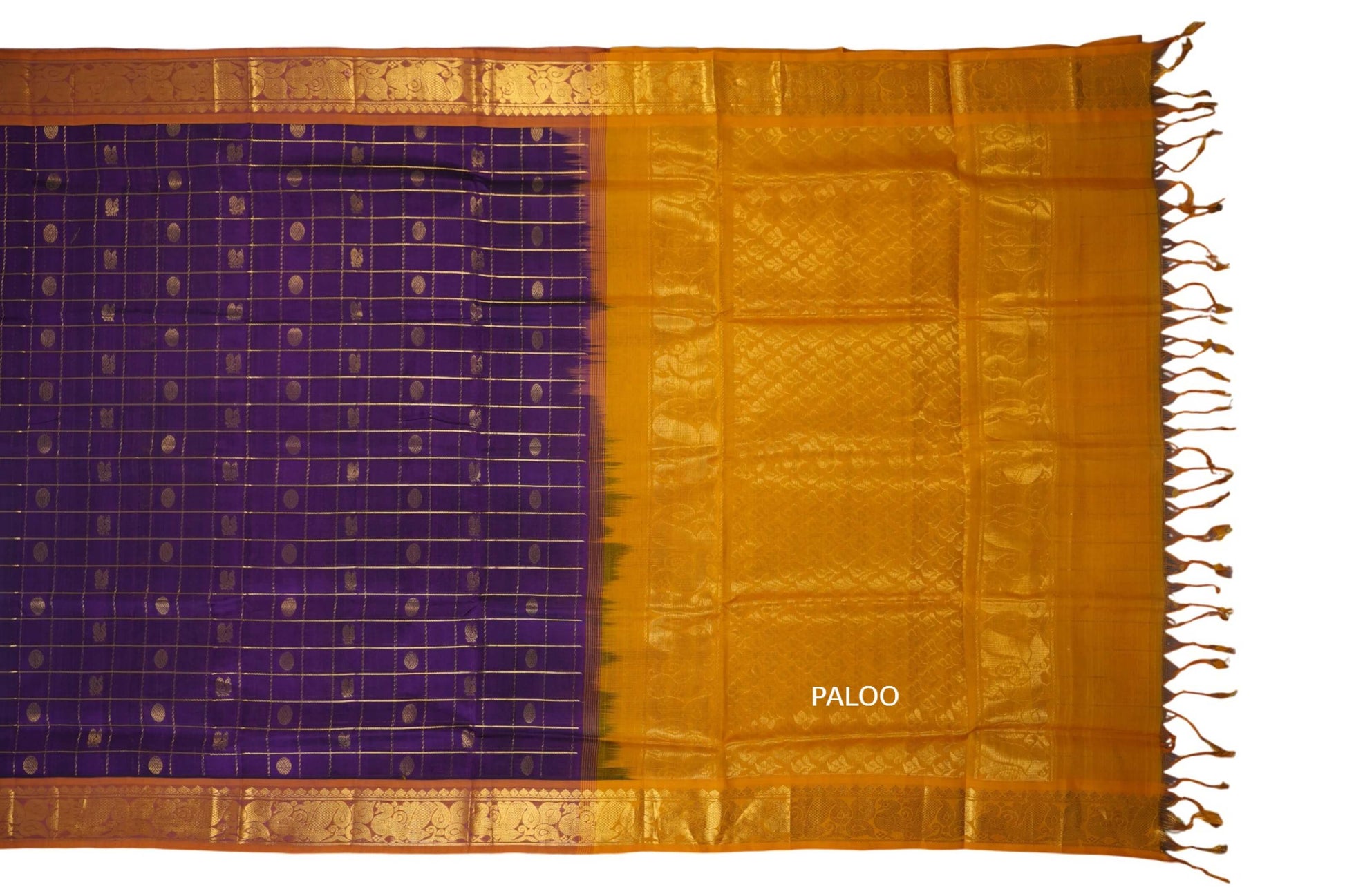 vintage silk cotton saree paloo