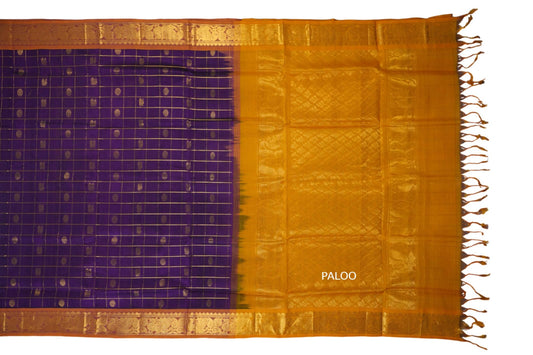 vintage silk cotton saree paloo