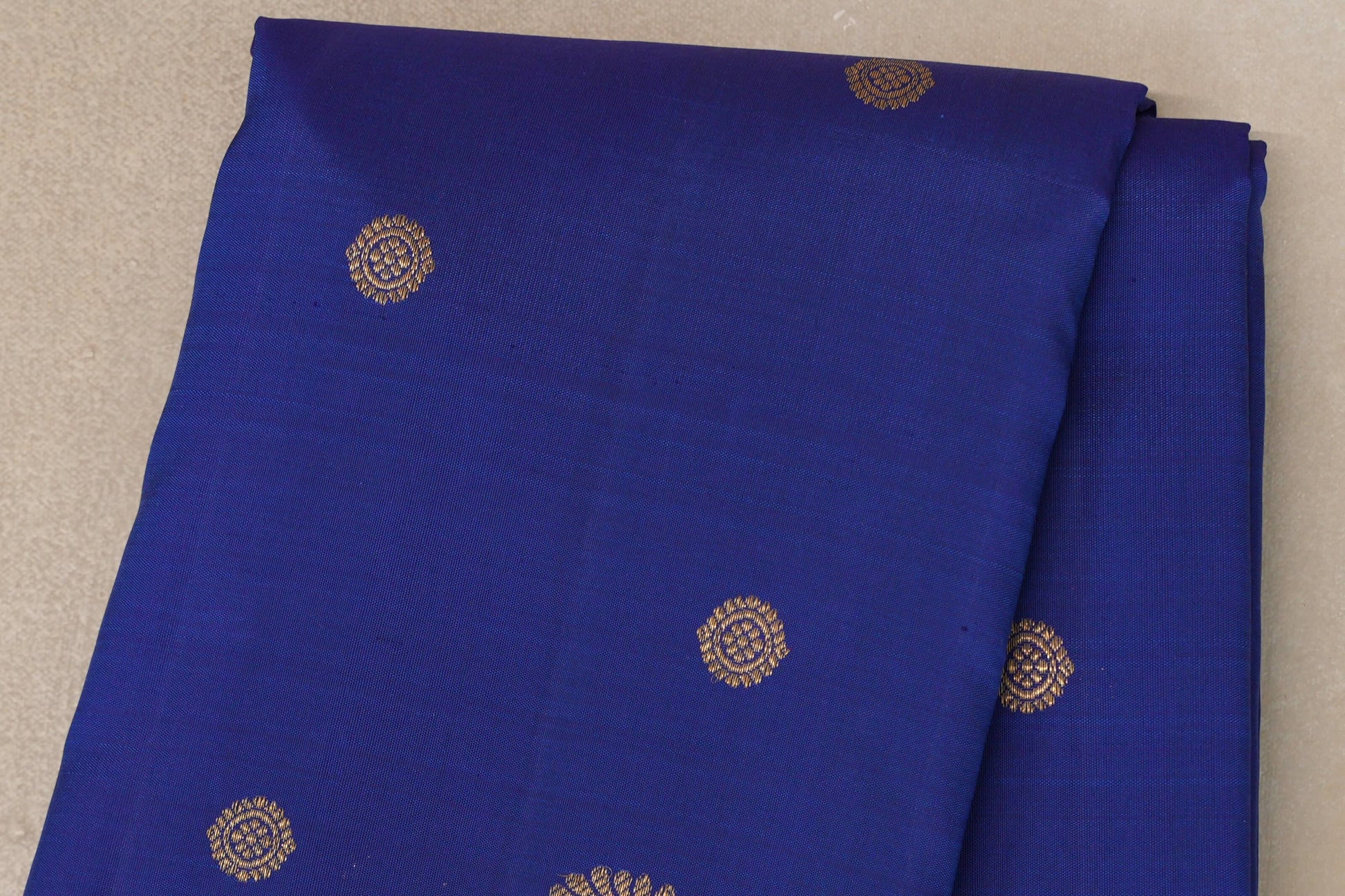 Deep Blue Plant based Kanjivaram Silk Saree body