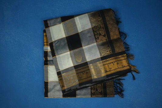 Multi color vintage silk cotton saree