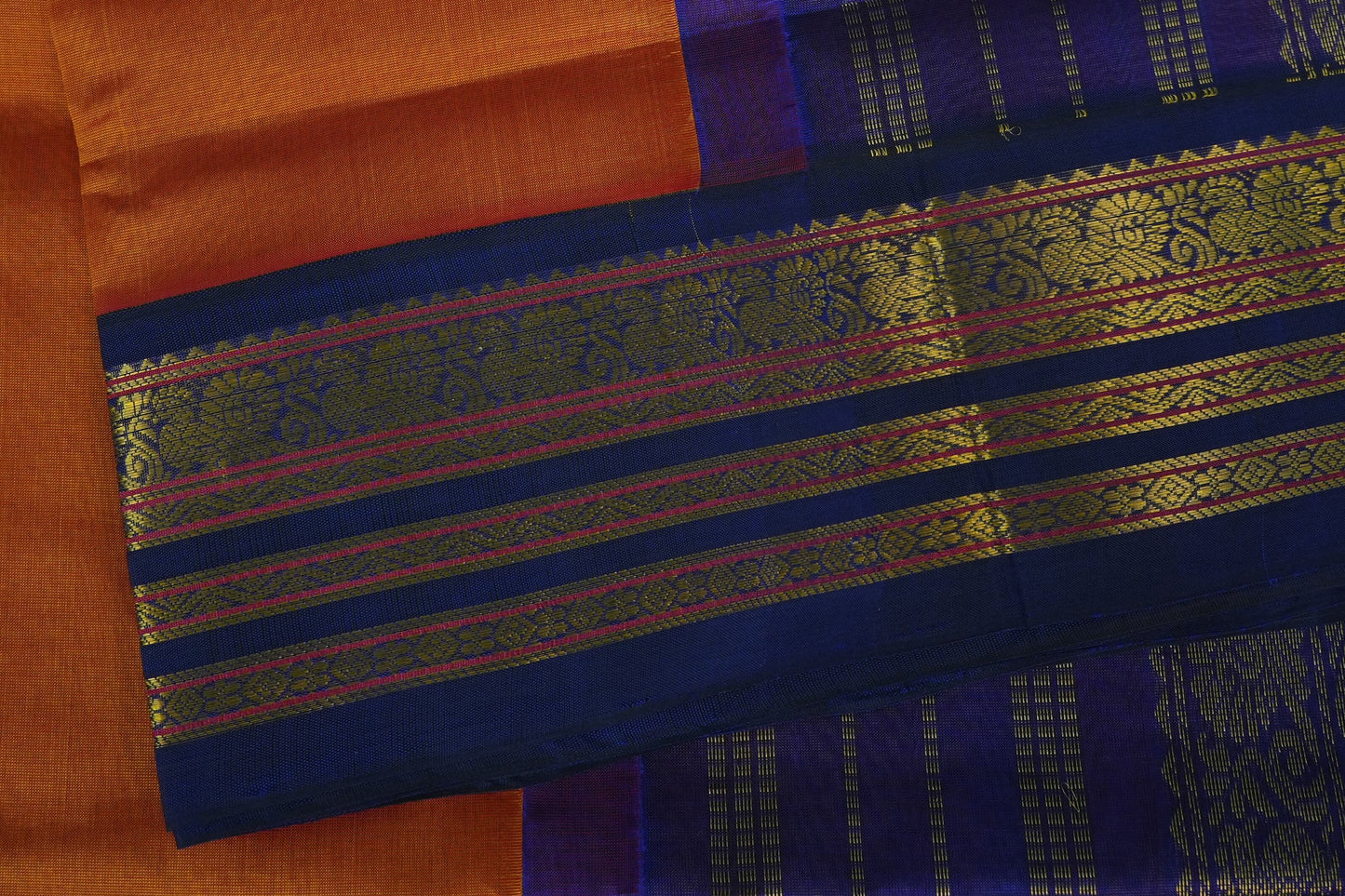 Plain vintage silk cotton saree
