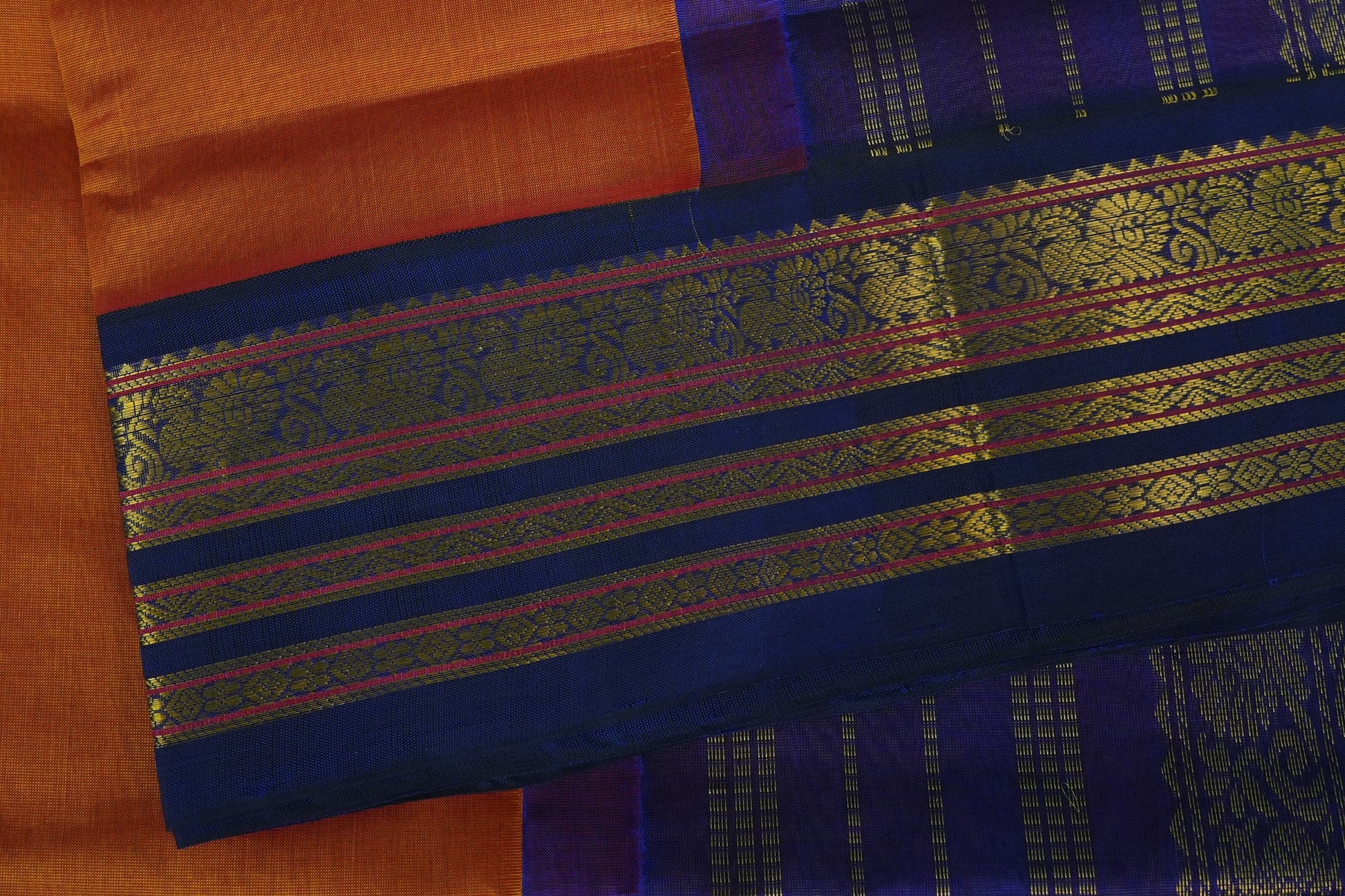 Plain vintage silk cotton saree