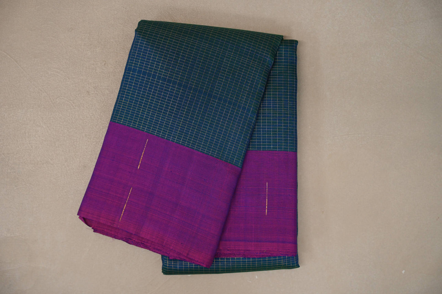 Peacock Blue Plant based Kanjivaram Silk Saree