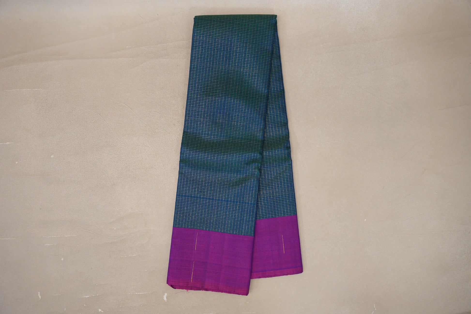 Peacock Blue Plant based Kanjivaram Silk Saree