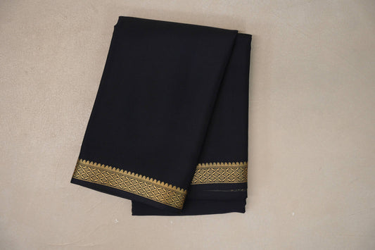 Black Mysore Silk Saree