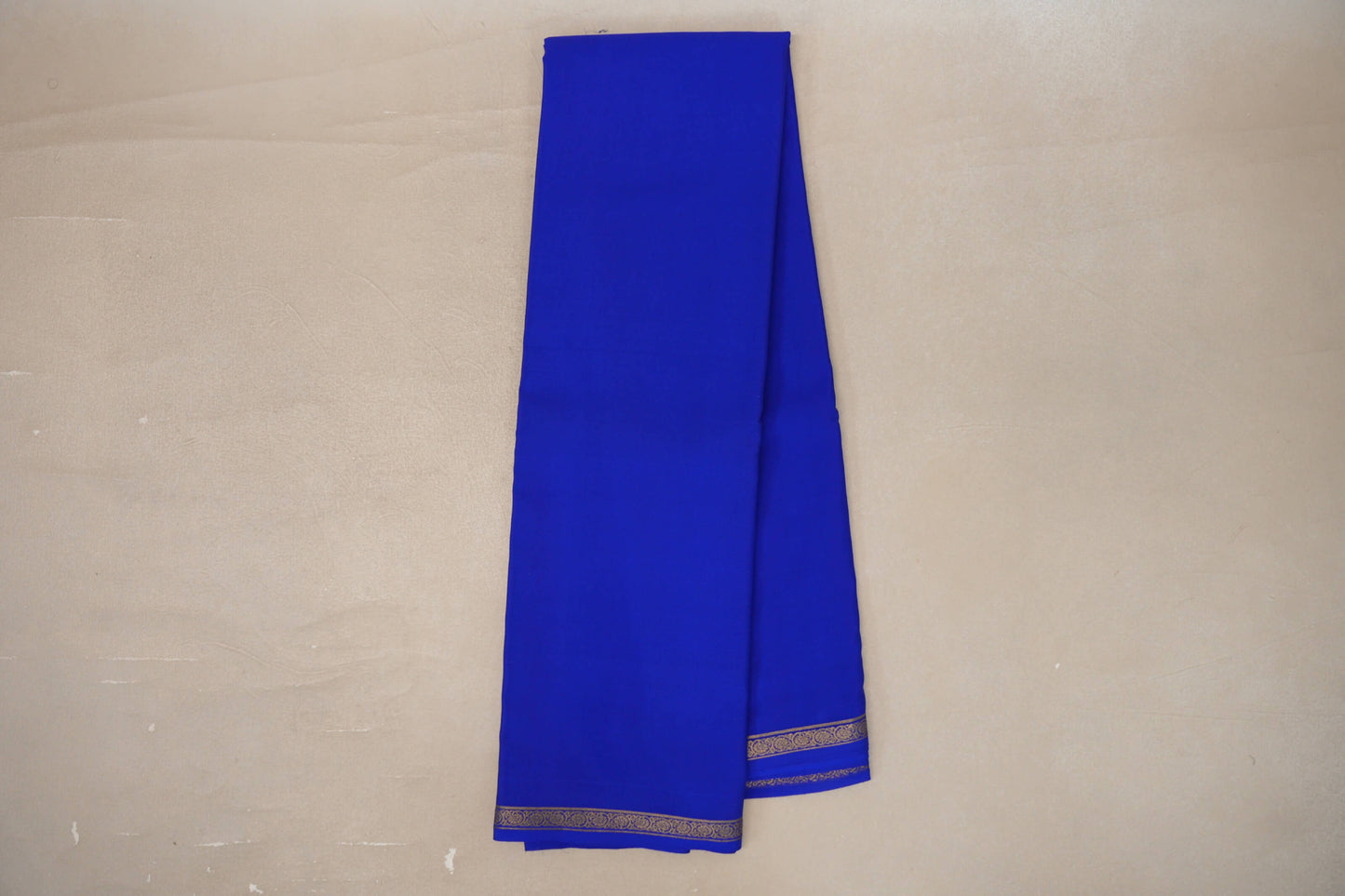 Dark Royal Blue Mysore Silk Saree 