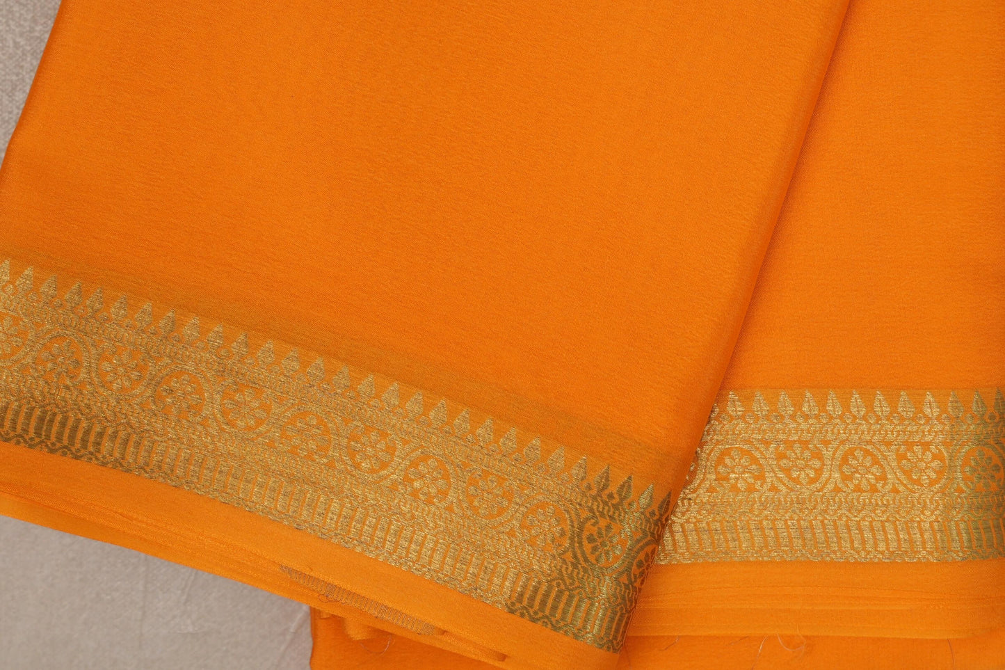 Mango Orange Mysore Silk Saree SS9754