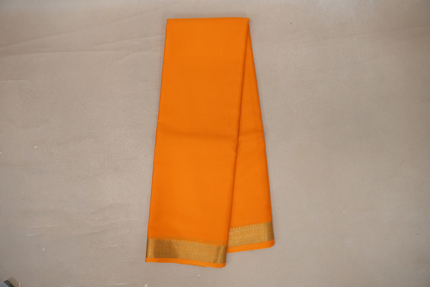 Mango Orange Mysore Silk Saree SS9754