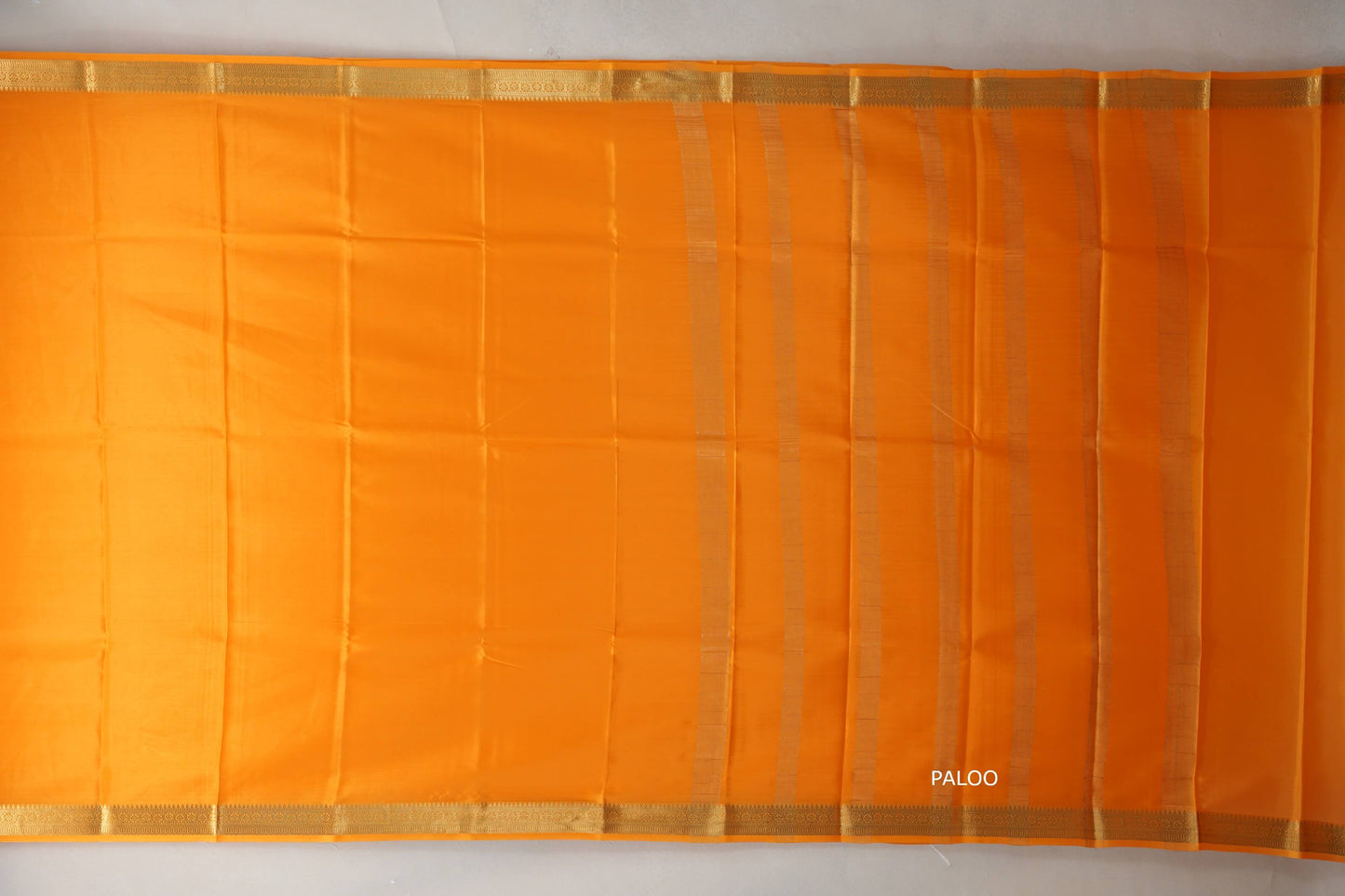Mango Orange Mysore Silk Saree SS9754