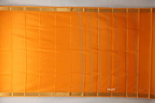 Mango Orange Mysore Silk Saree SS9754