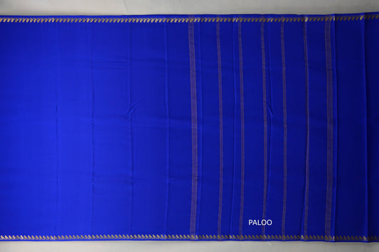 Dark Royal Blue Mysore Silk Saree SS9756