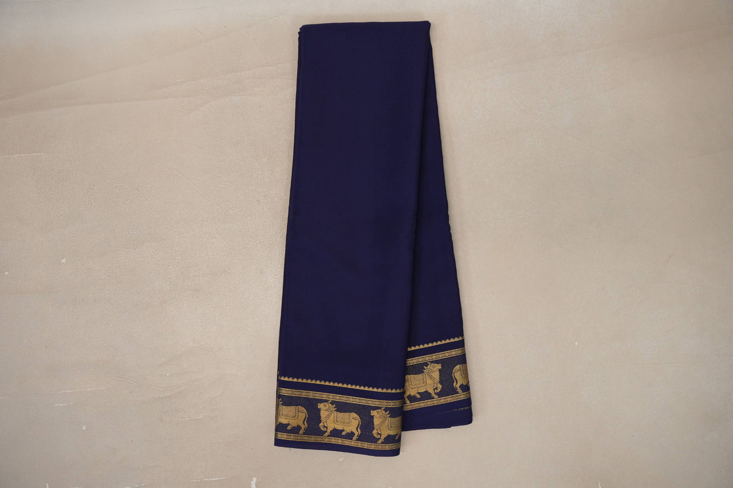 Navy Blue Mysore Silk Saree SS9759