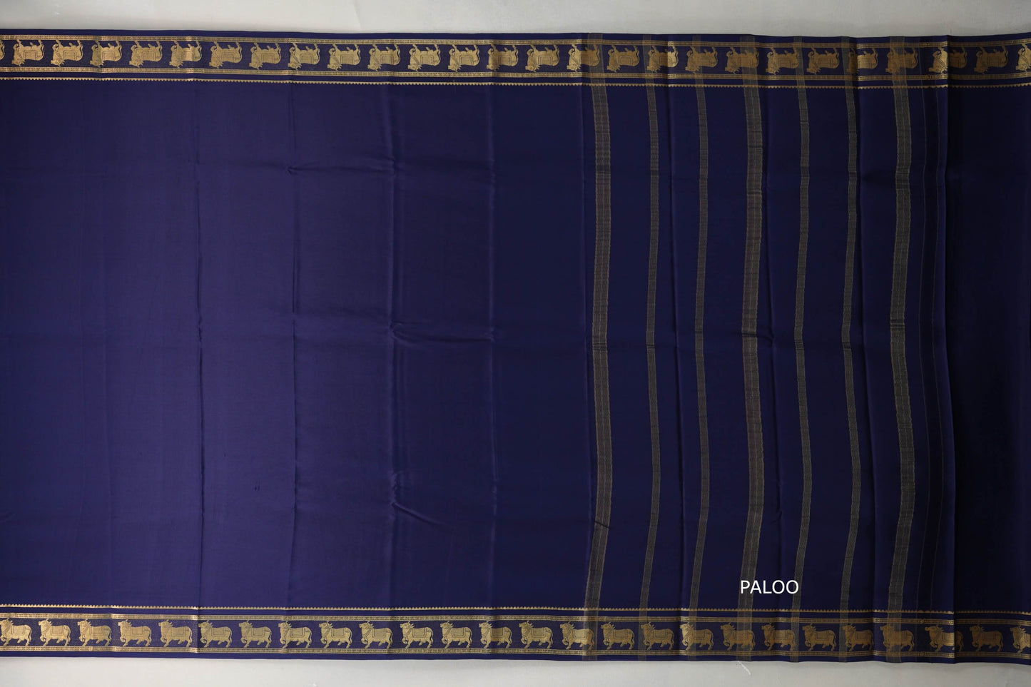 Navy Blue Mysore Silk Saree SS9759