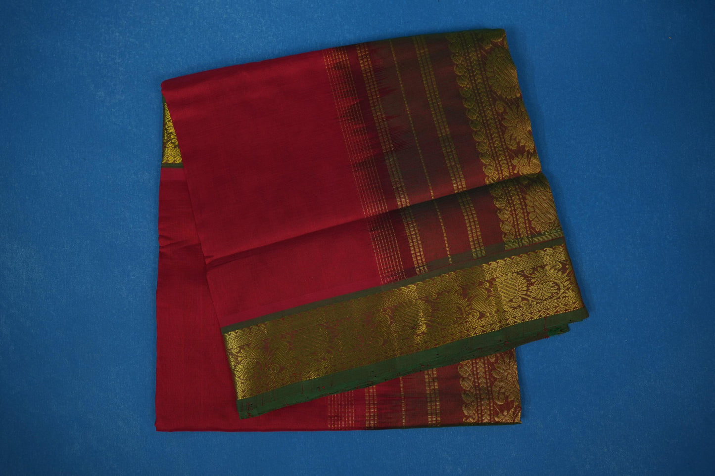 Red vintage silk cotton saree