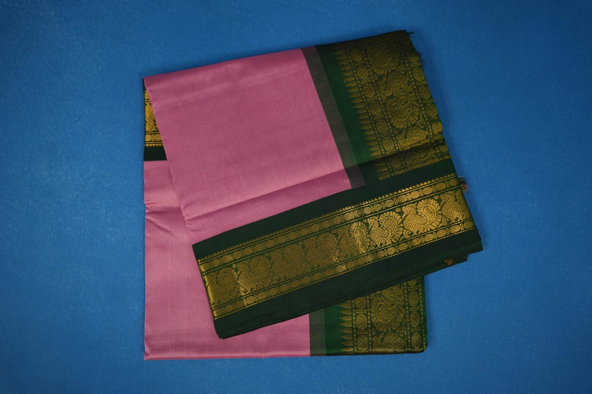 Onion pink vintage silk cotton saree
