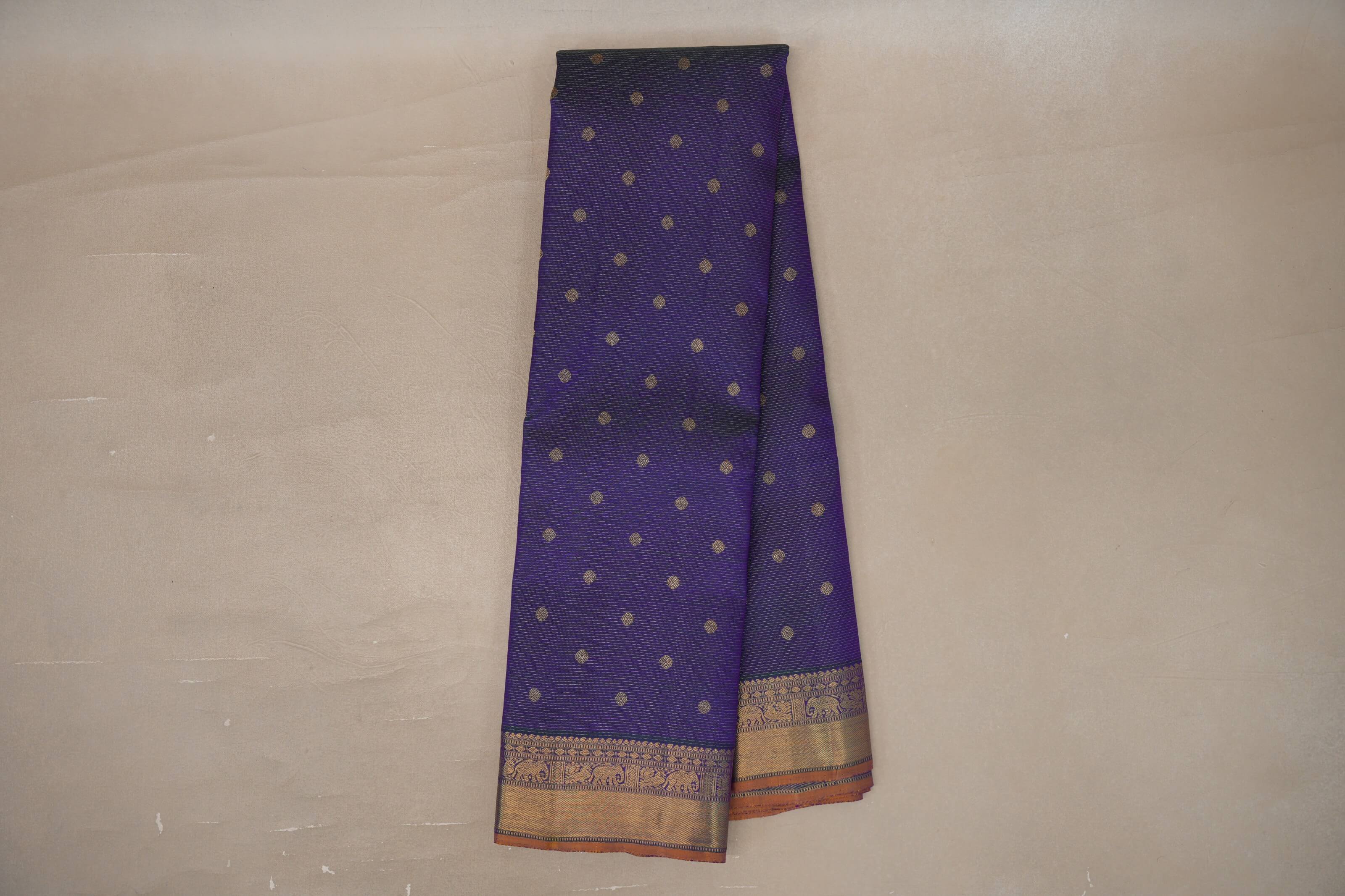 Online Dual Tone of Green and Blue Vaira Oosi Vintage Heirloom Kanjivaram Silk Saree 