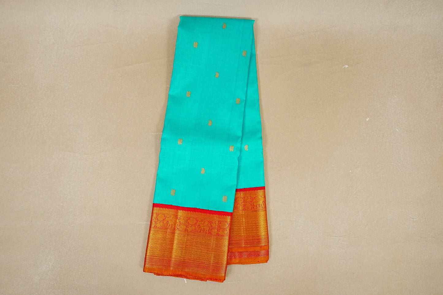 Rama Blue Vintage Kanjivaram Silk Saree 
