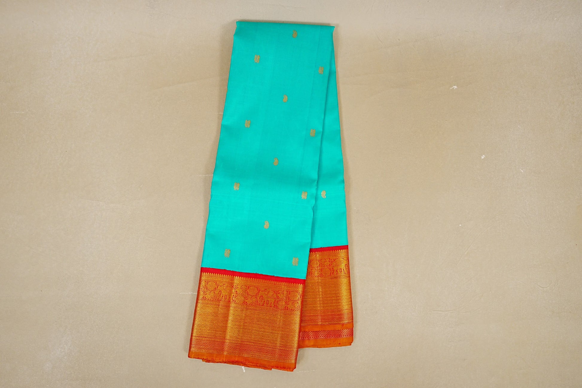 Rama Blue Vintage Kanjivaram Silk Saree 