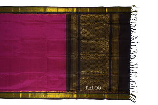 vintage silk cotton saree paloo