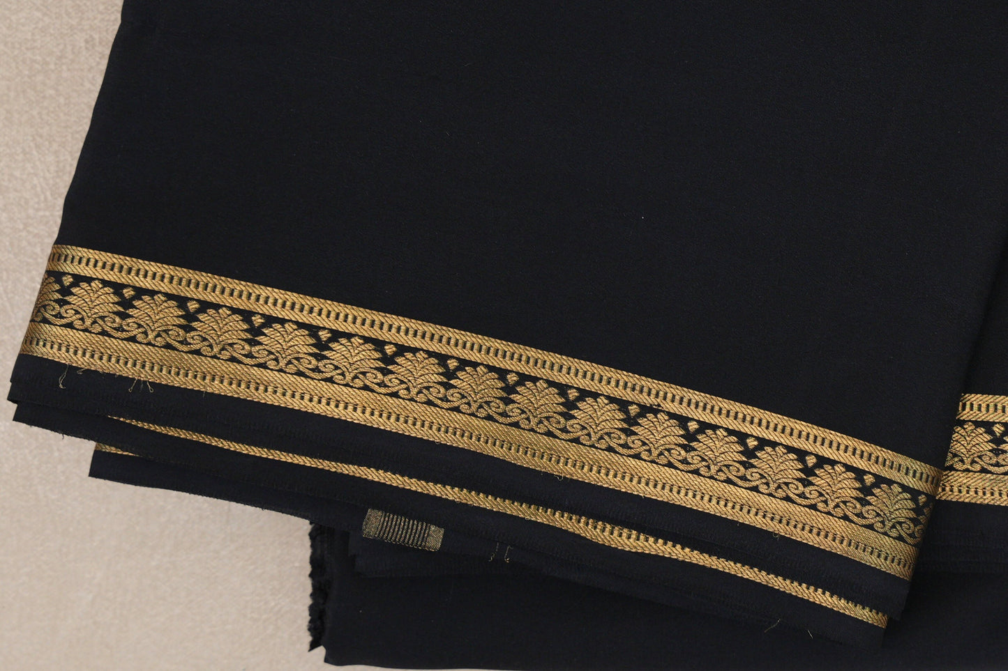Black Mysore Silk Saree border