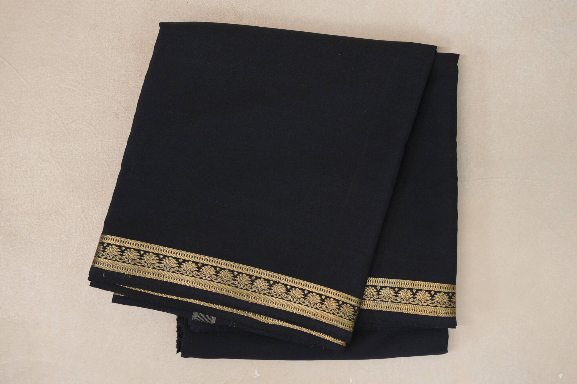 Black Mysore Silk Saree