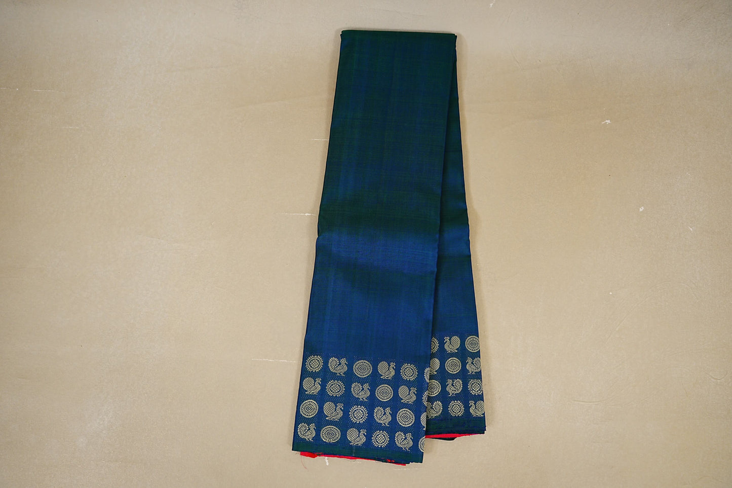 Peacock Blue Thread Woven Vintage Kanjivaram Silk Saree online