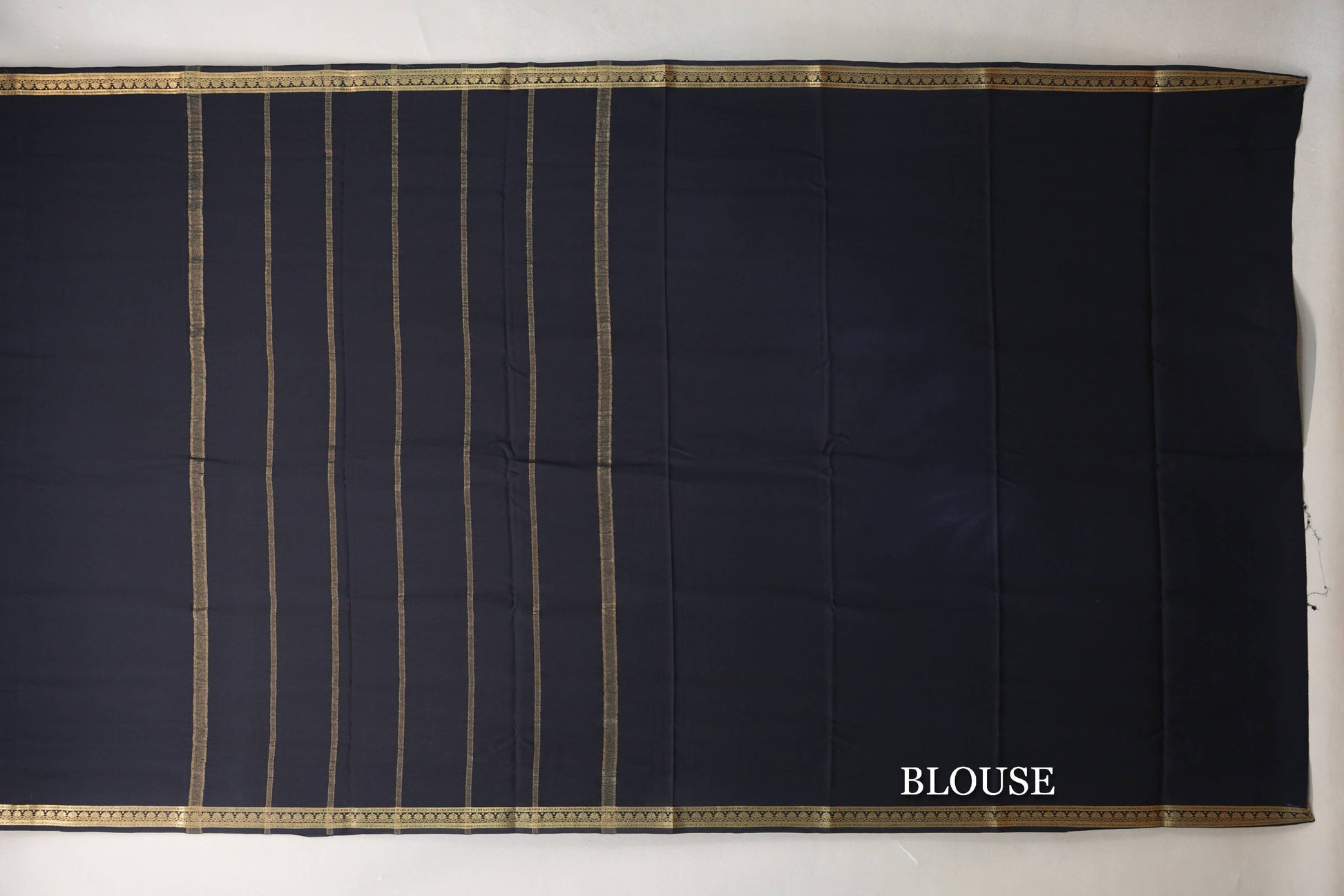Black Mysore Silk Saree blouse