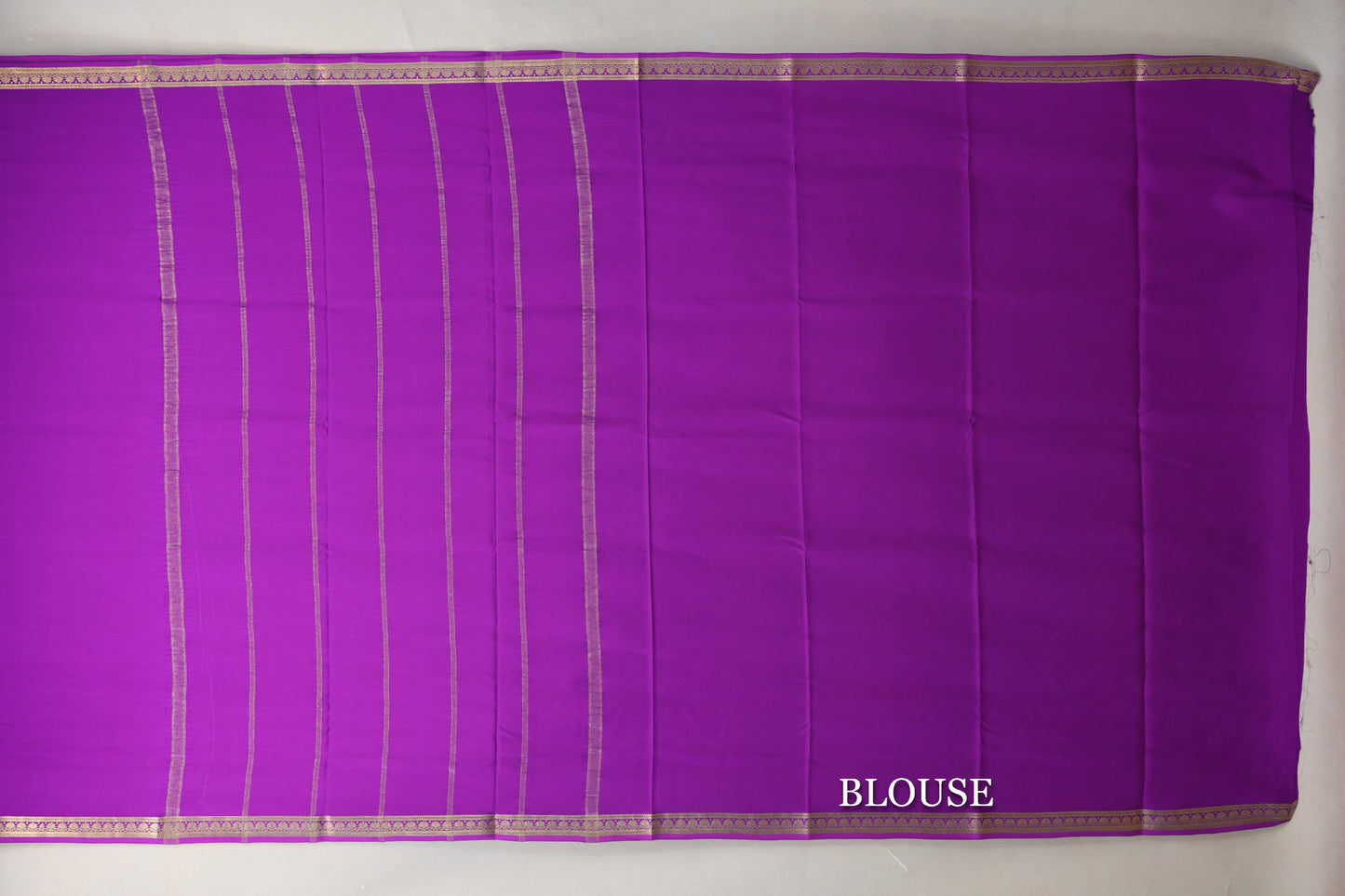 Magenta Purple Mysore Silk Saree blouse