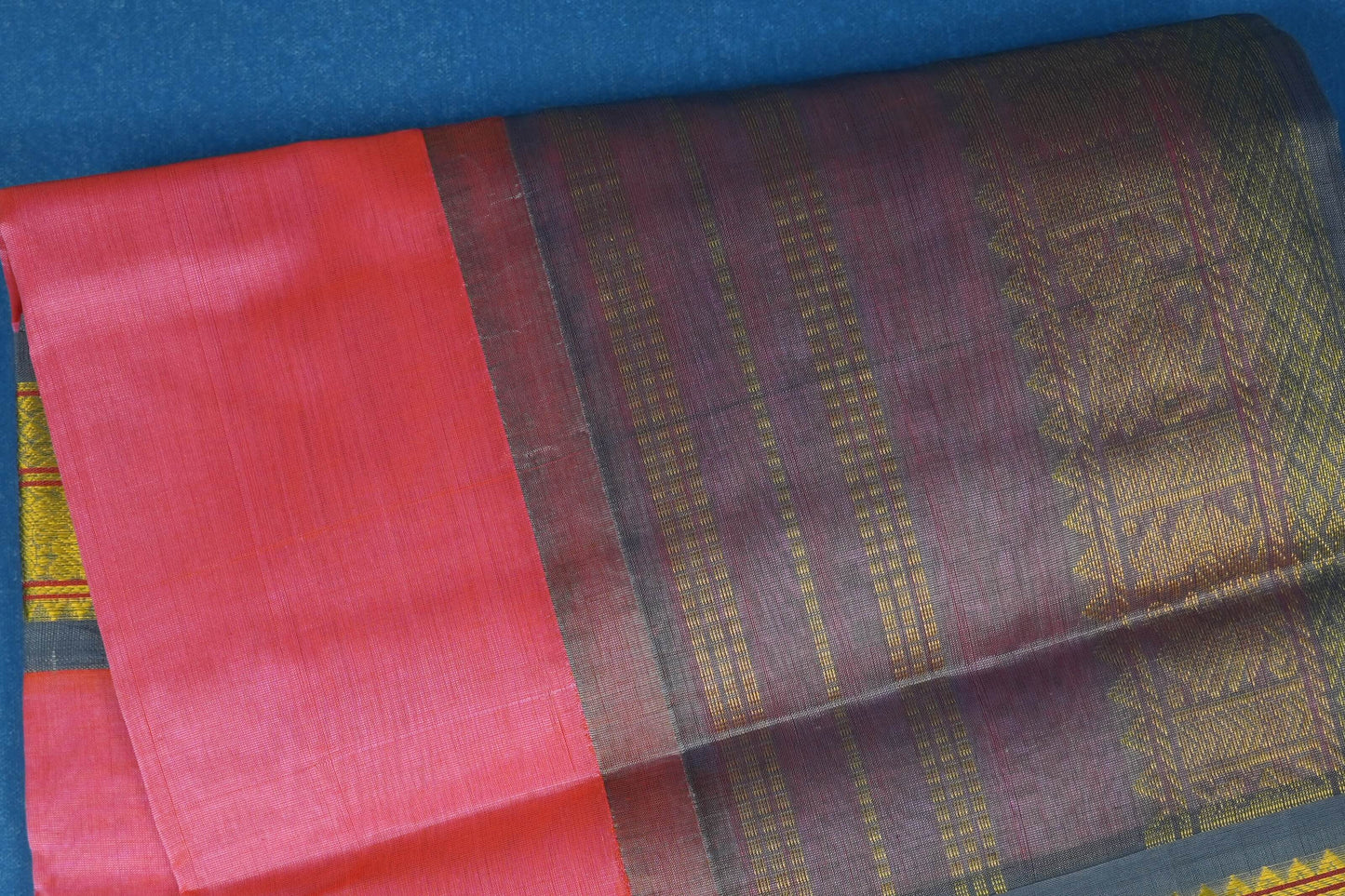 plain vintage silk cotton saree