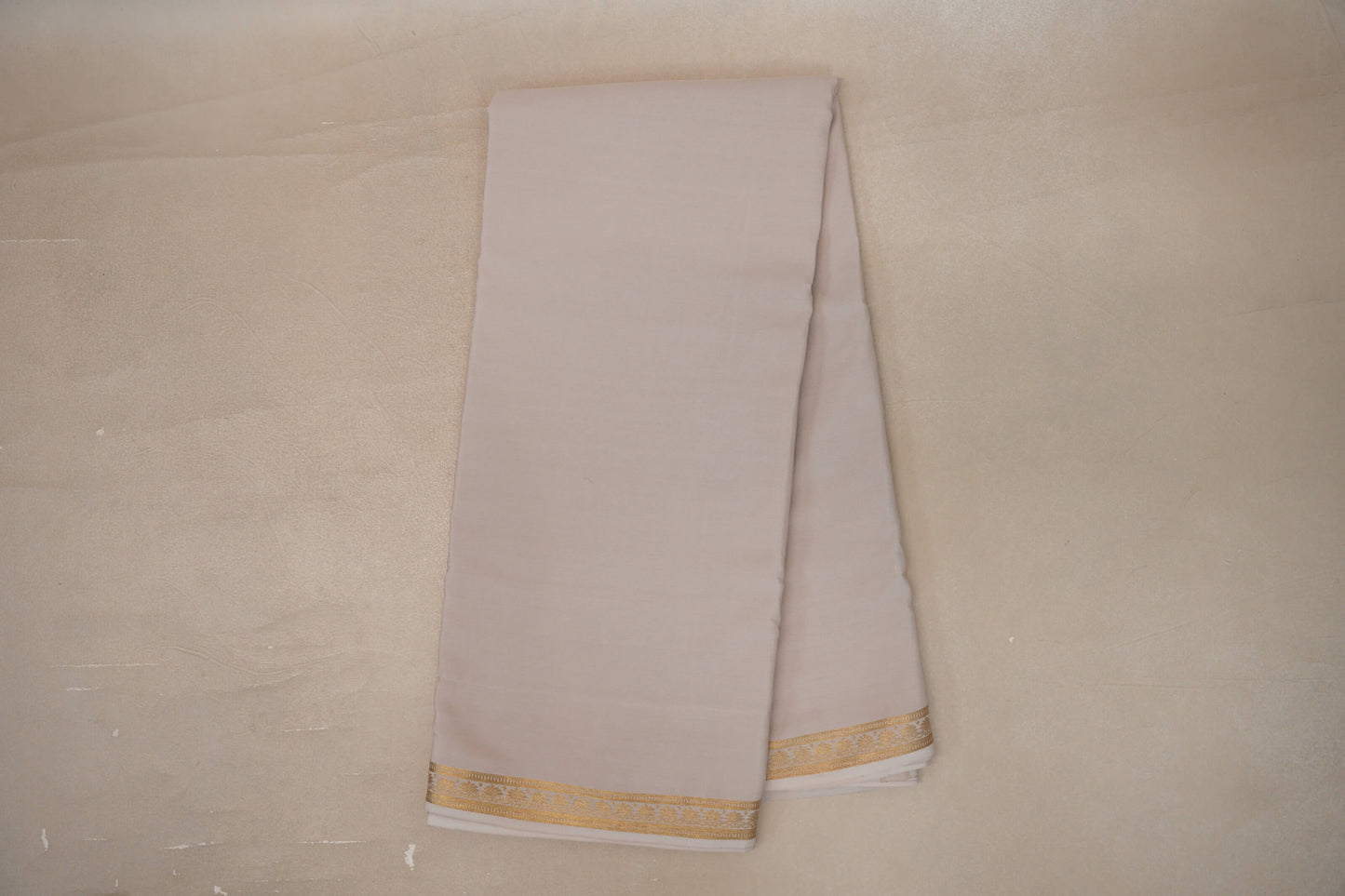 Online Cream Mysore Silk Saree