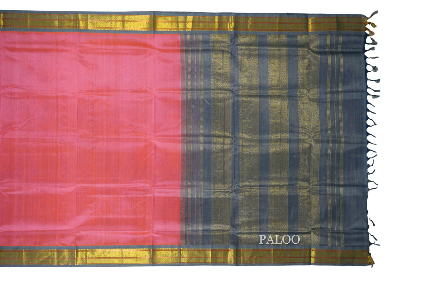 vintage silk cotton saree paloo