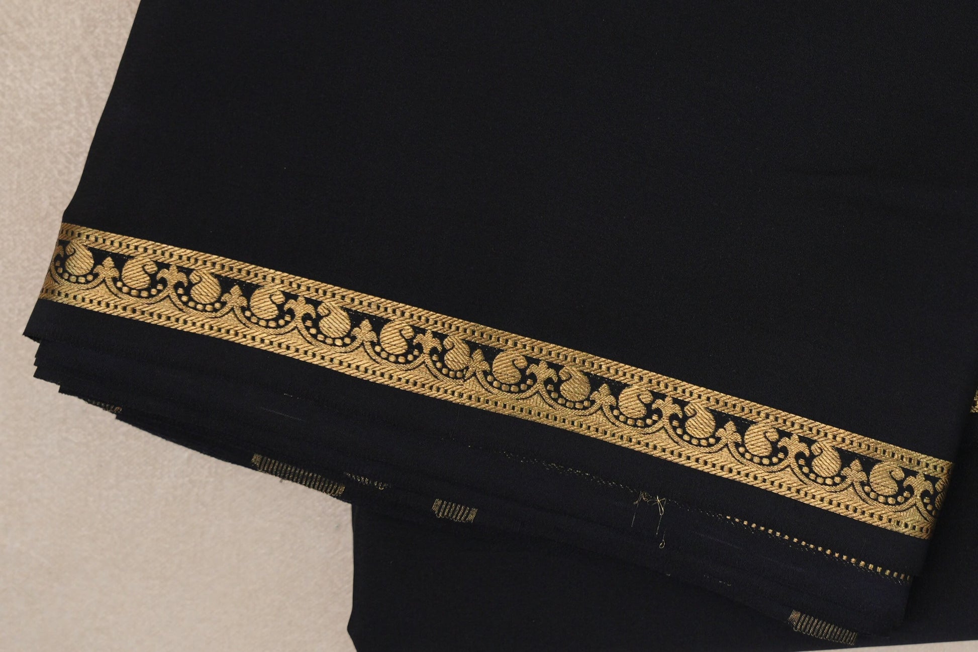 Black Mysore Silk Saree border