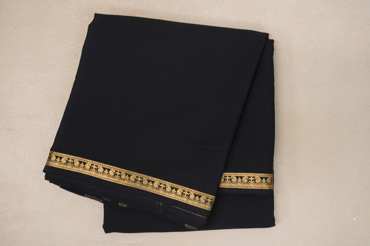 Black Mysore Silk Saree