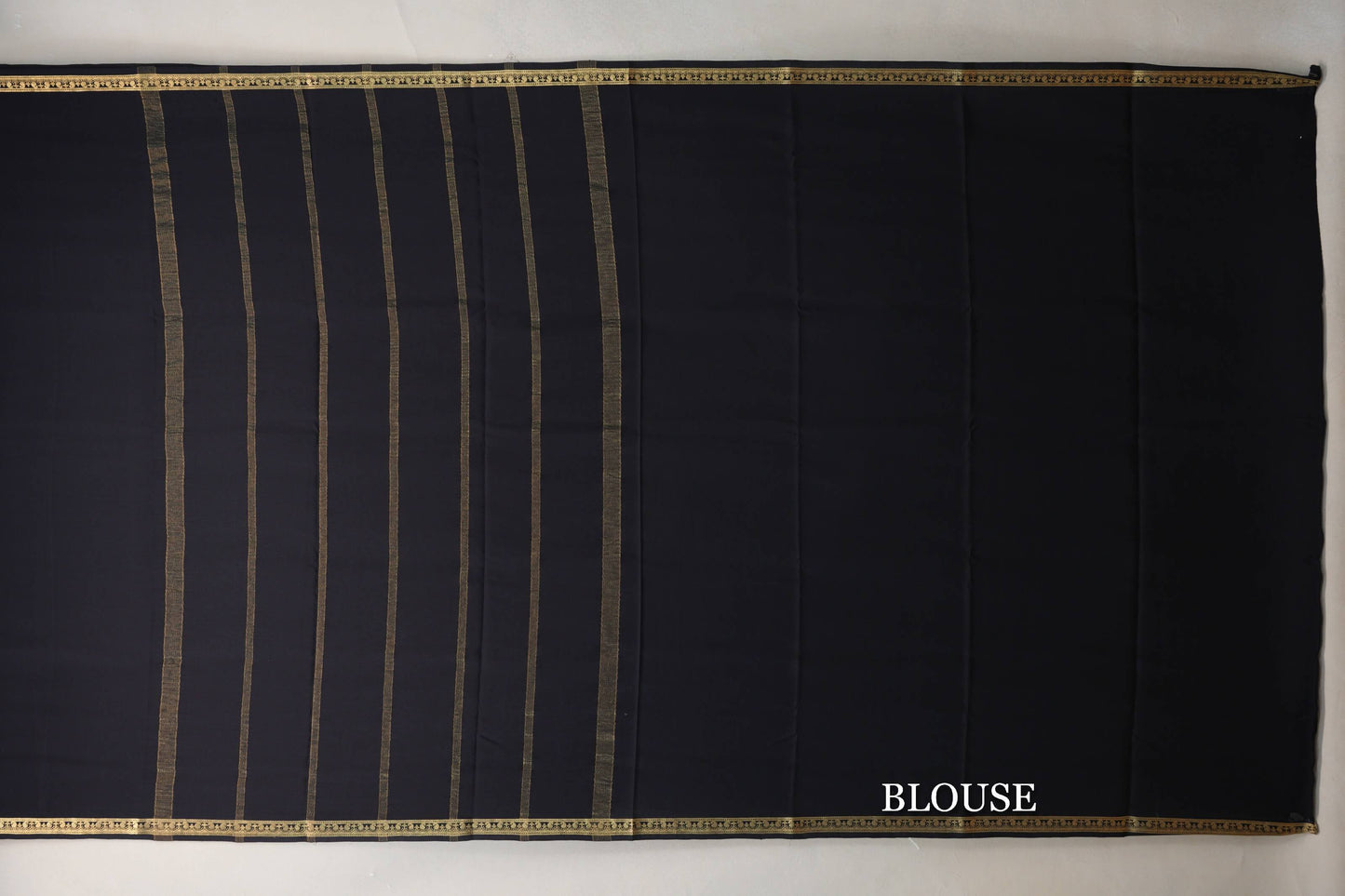Black Mysore Silk Saree blouse