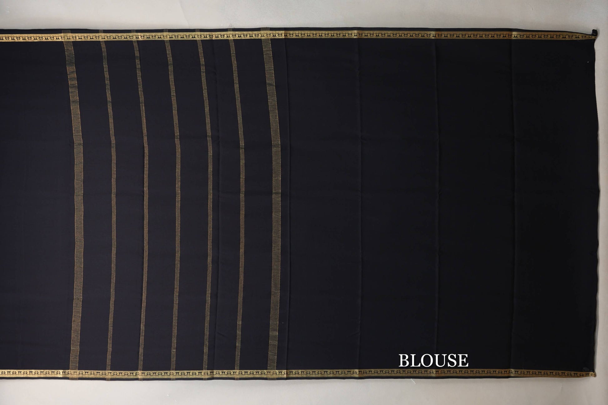 Black Mysore Silk Saree blouse