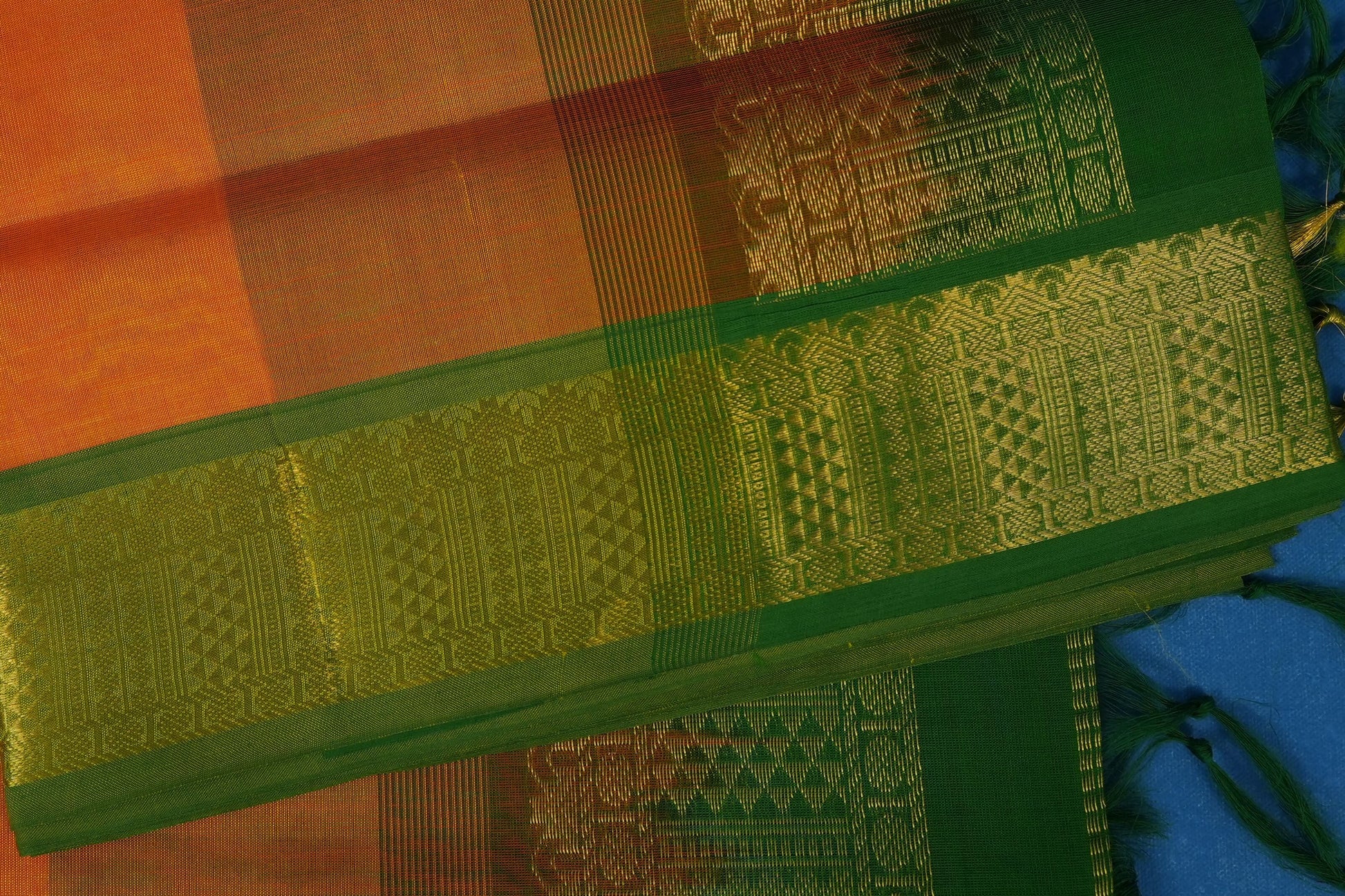 Plain vintage silk cotton saree