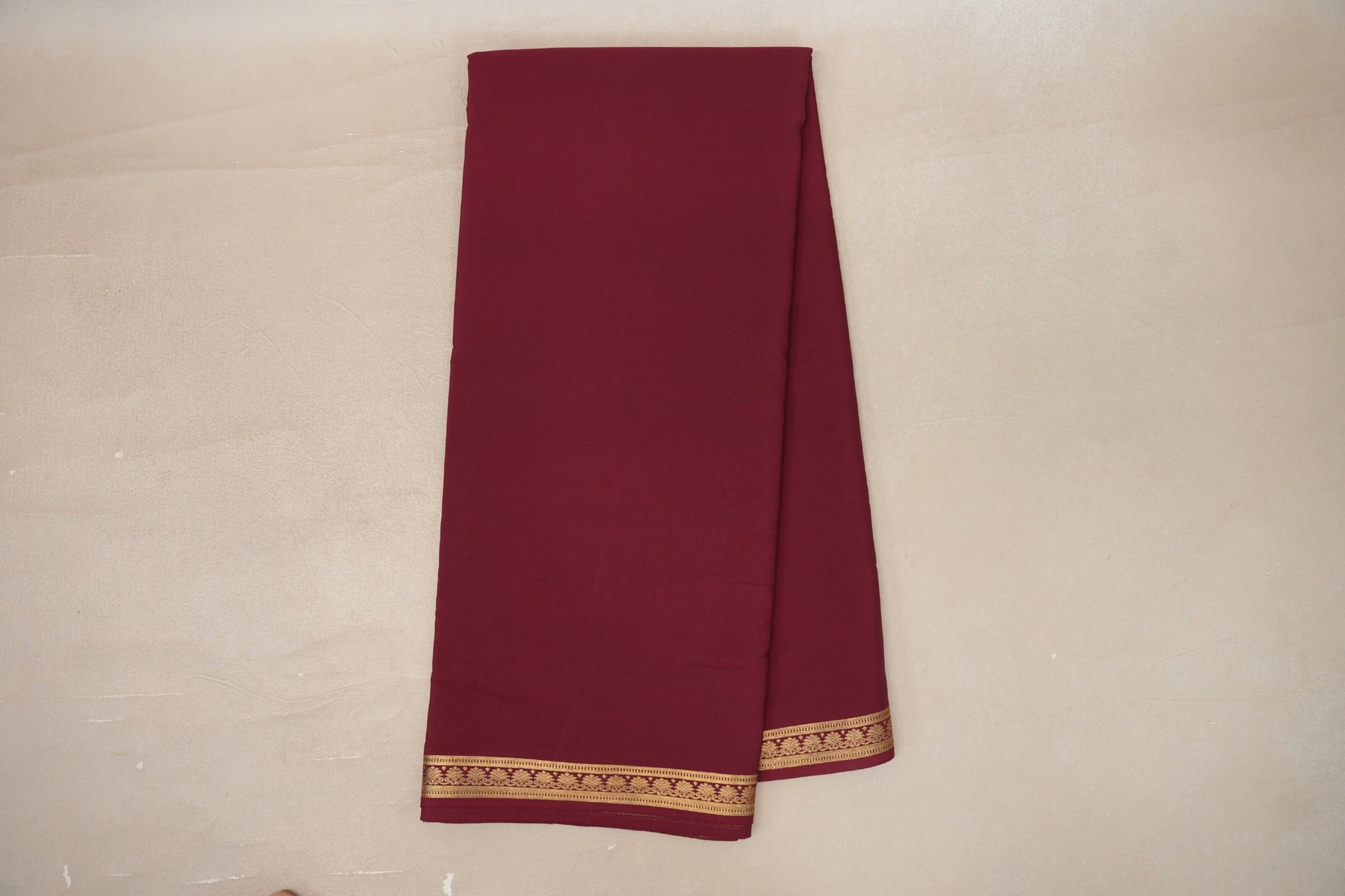 Online Deep Maroon Mysore Silk Saree