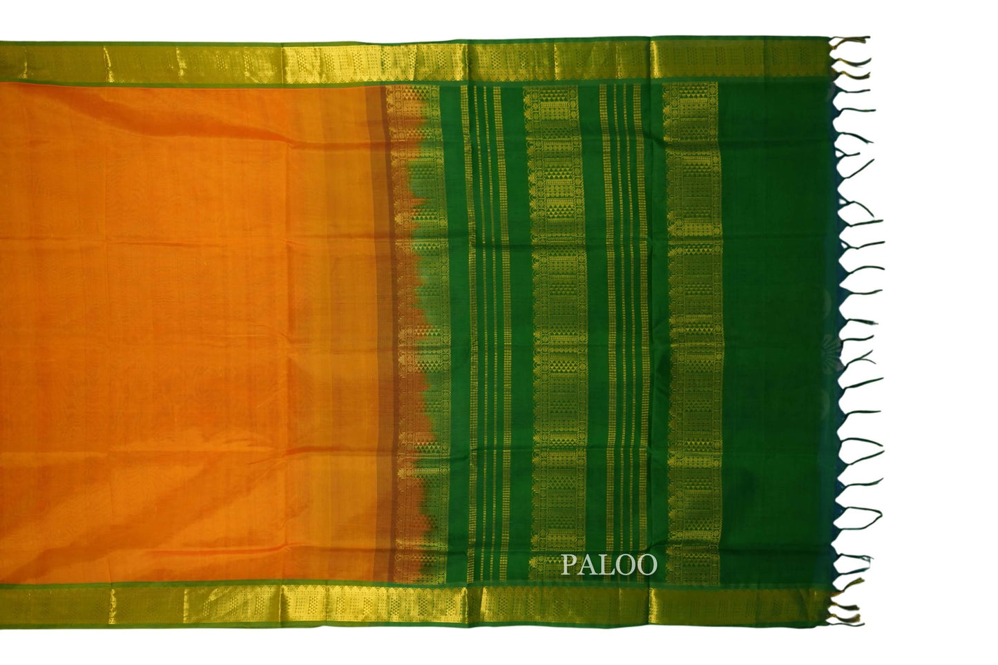 vintage silk cotton saree paloo