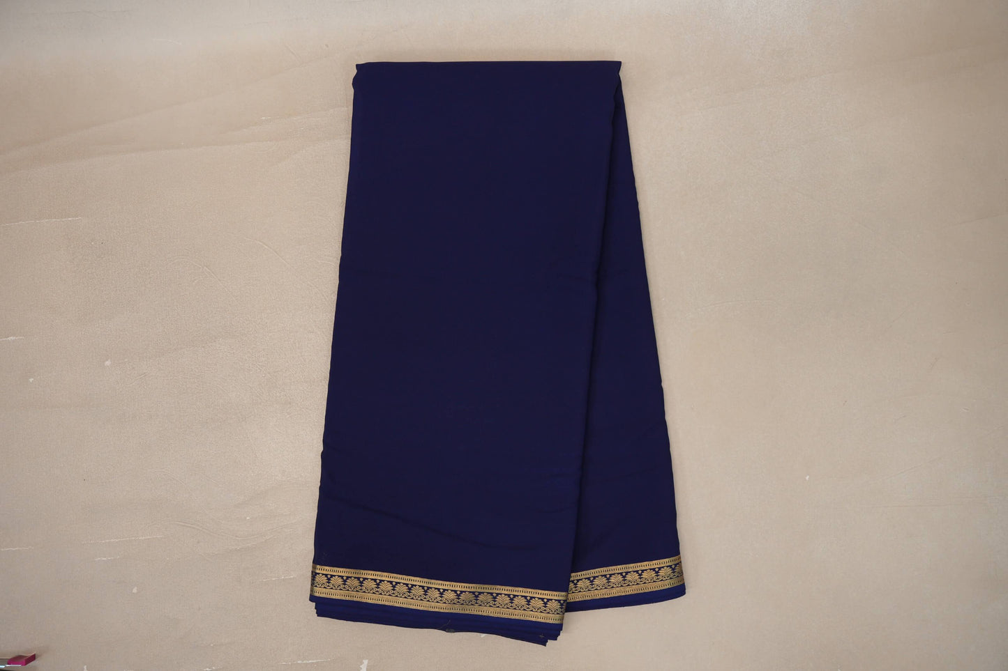Online Navy Blue Mysore Silk Saree