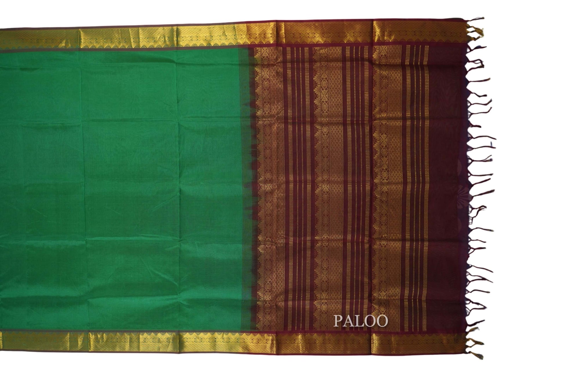 vintage silk cotton saree paloo