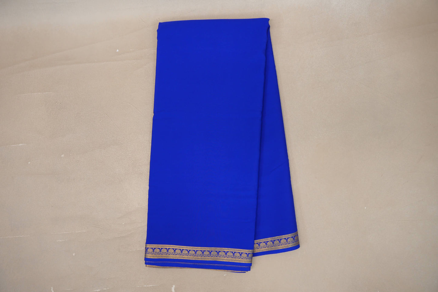 Online Dark Royal Blue Mysore Silk Saree